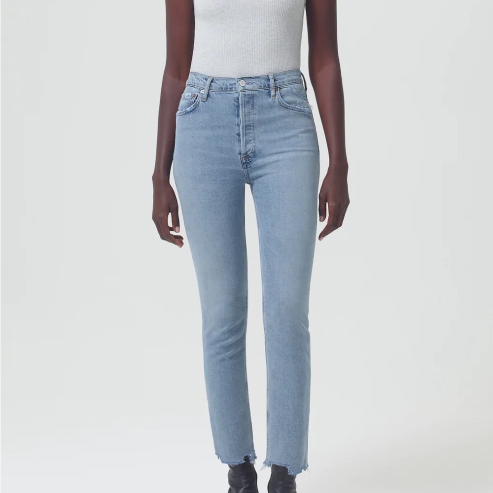 Agolde Nico High Rise Slim Fit in Rooted